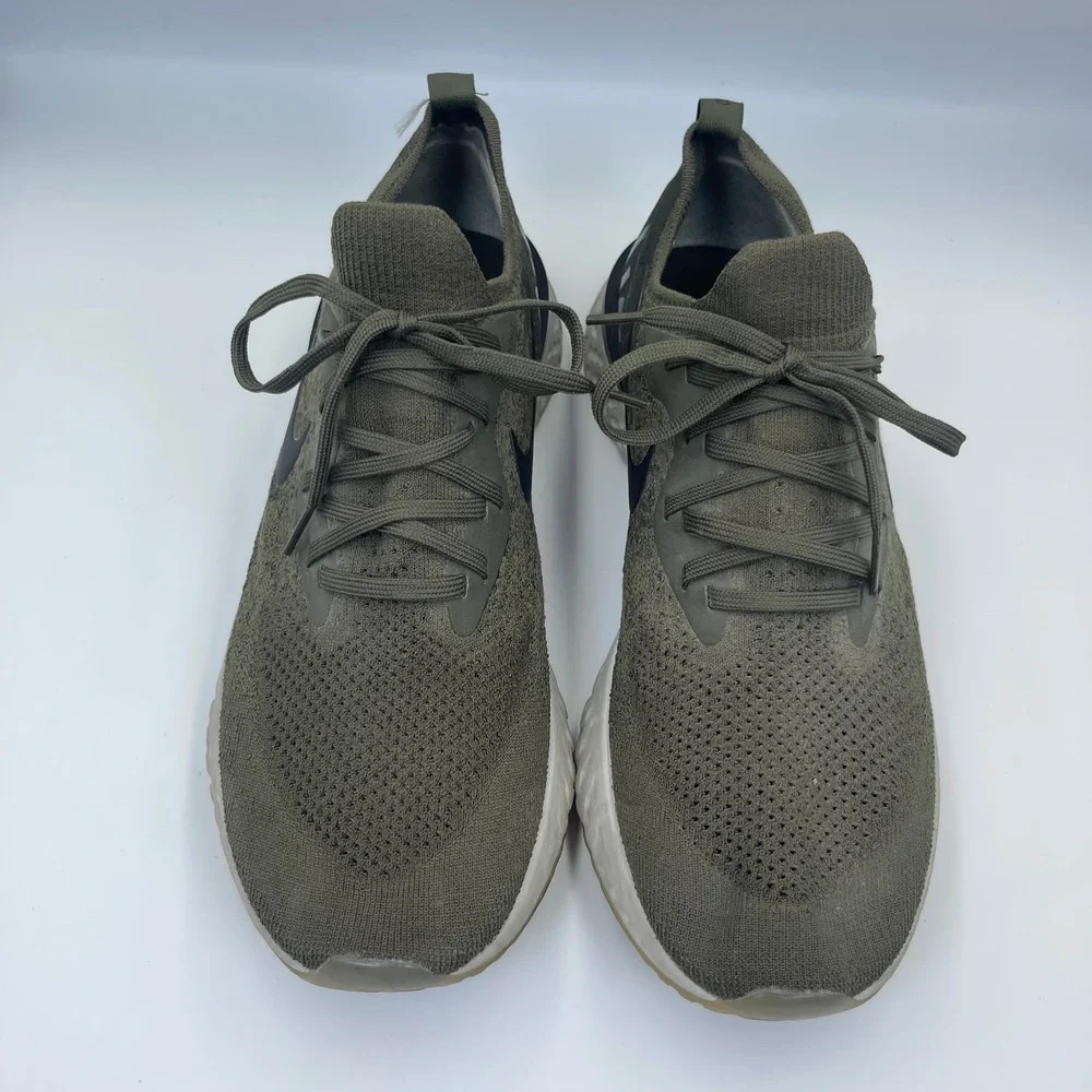 Nike Epic React Flyknit Men's 12 Olive Green Running Shoes AQ0067-300